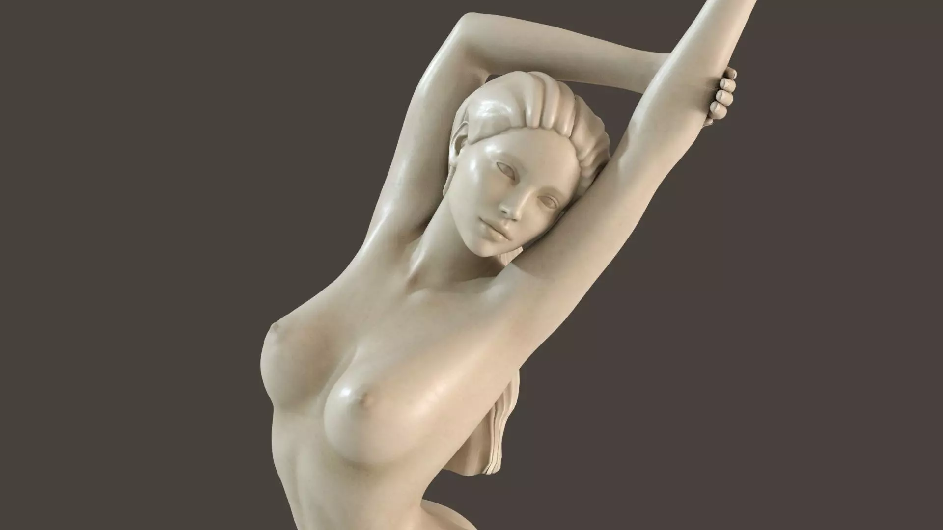 Ballerina Low-poly 3D model_4