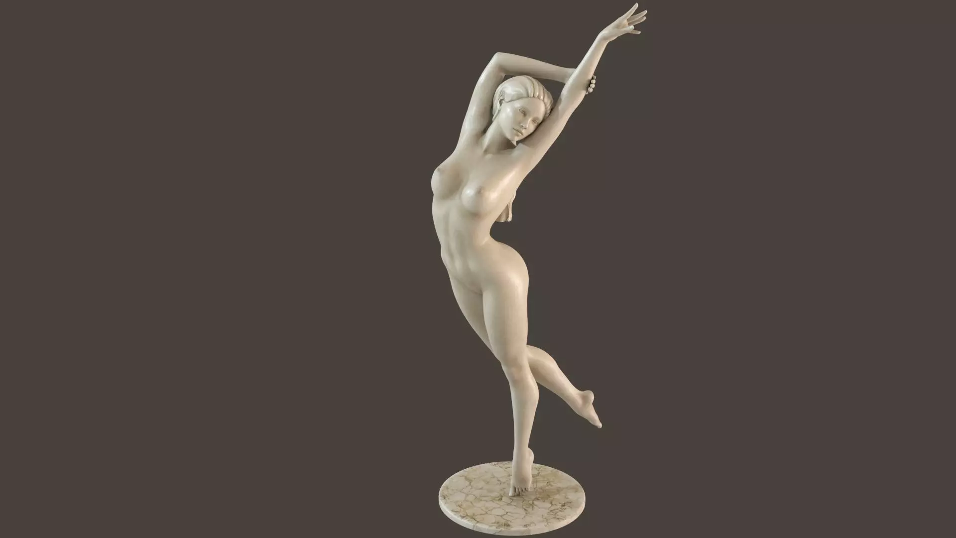 Ballerina Low-poly 3D model_0