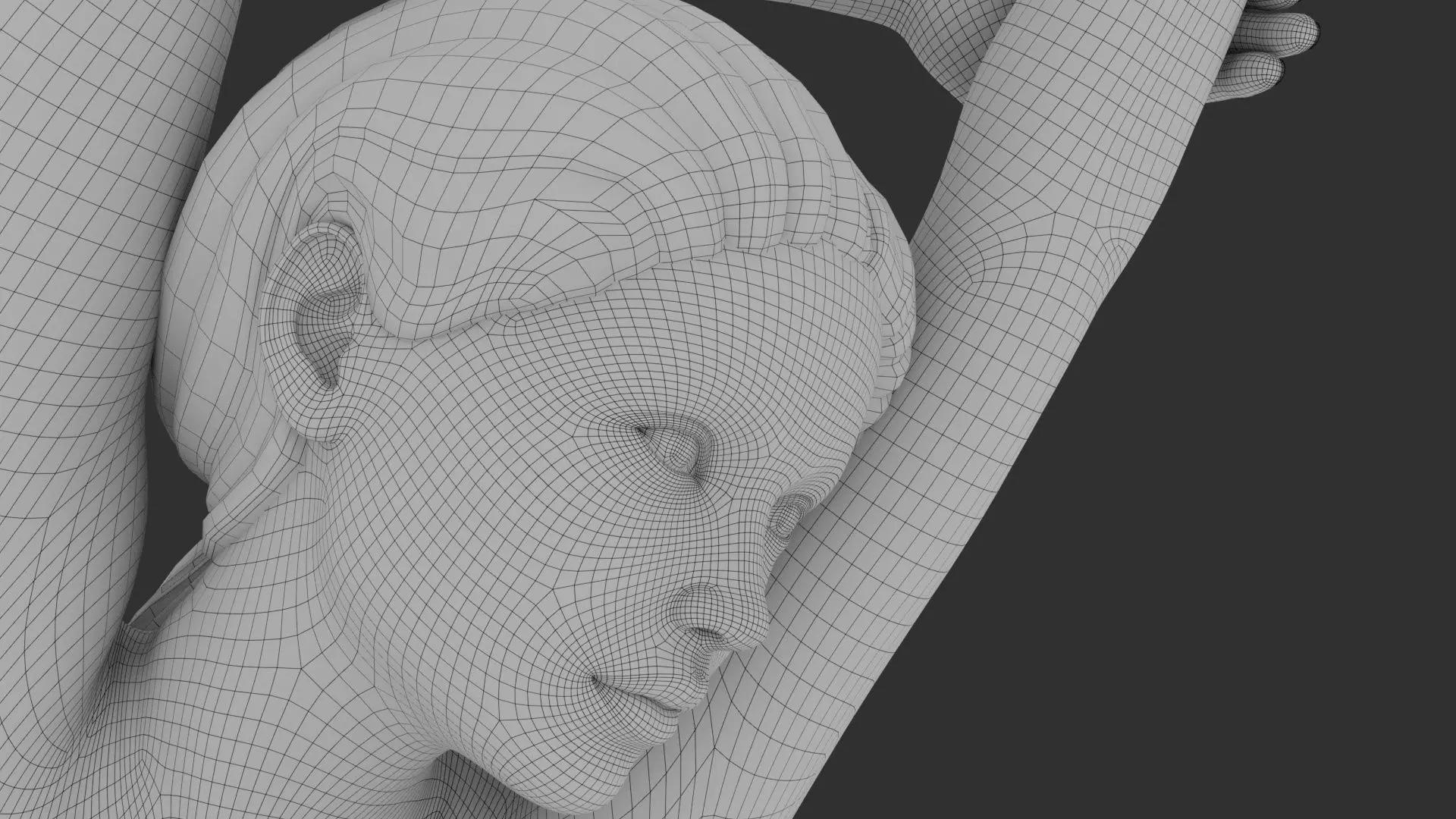 Ballerina Low-poly 3D model_12