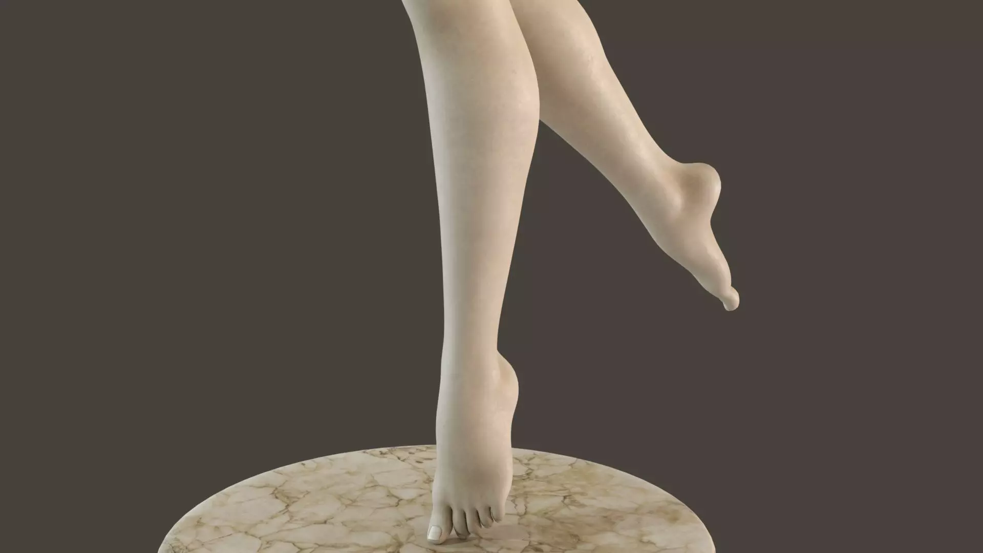 Ballerina Low-poly 3D model_7