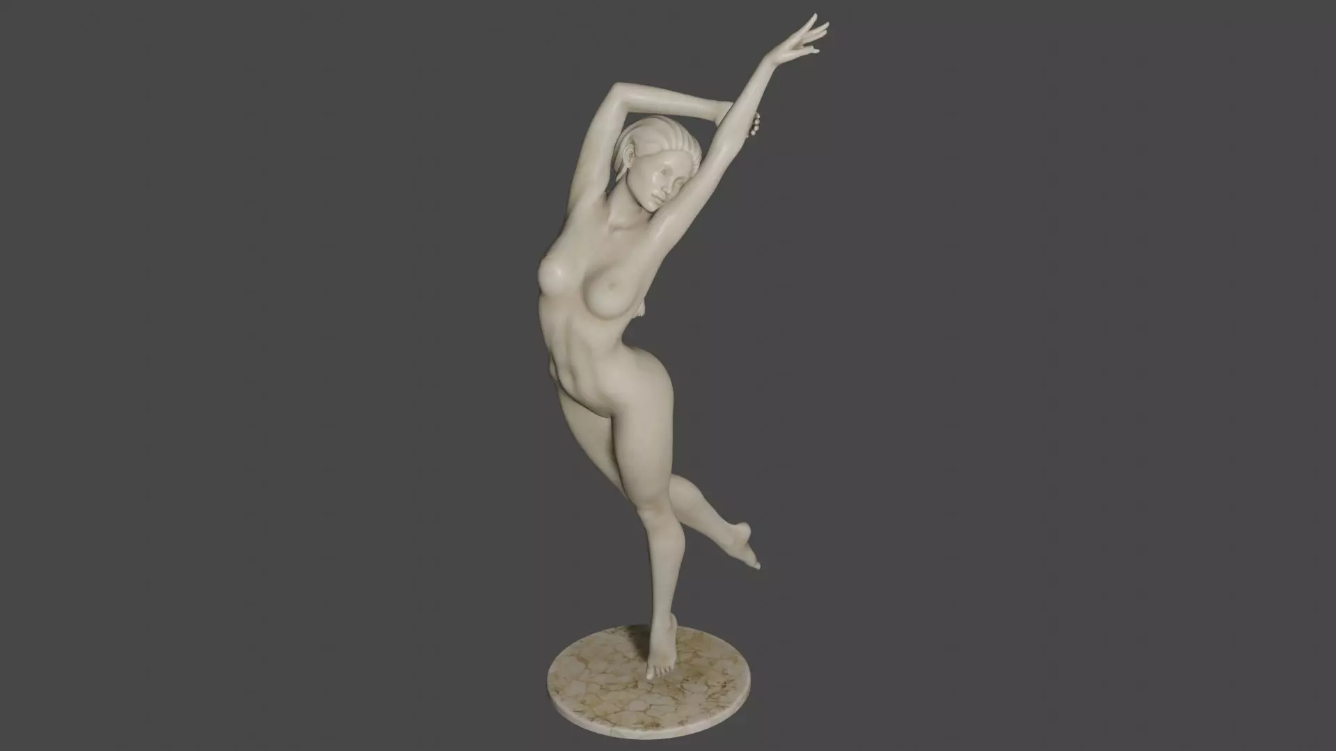 Ballerina Low-poly 3D model_9
