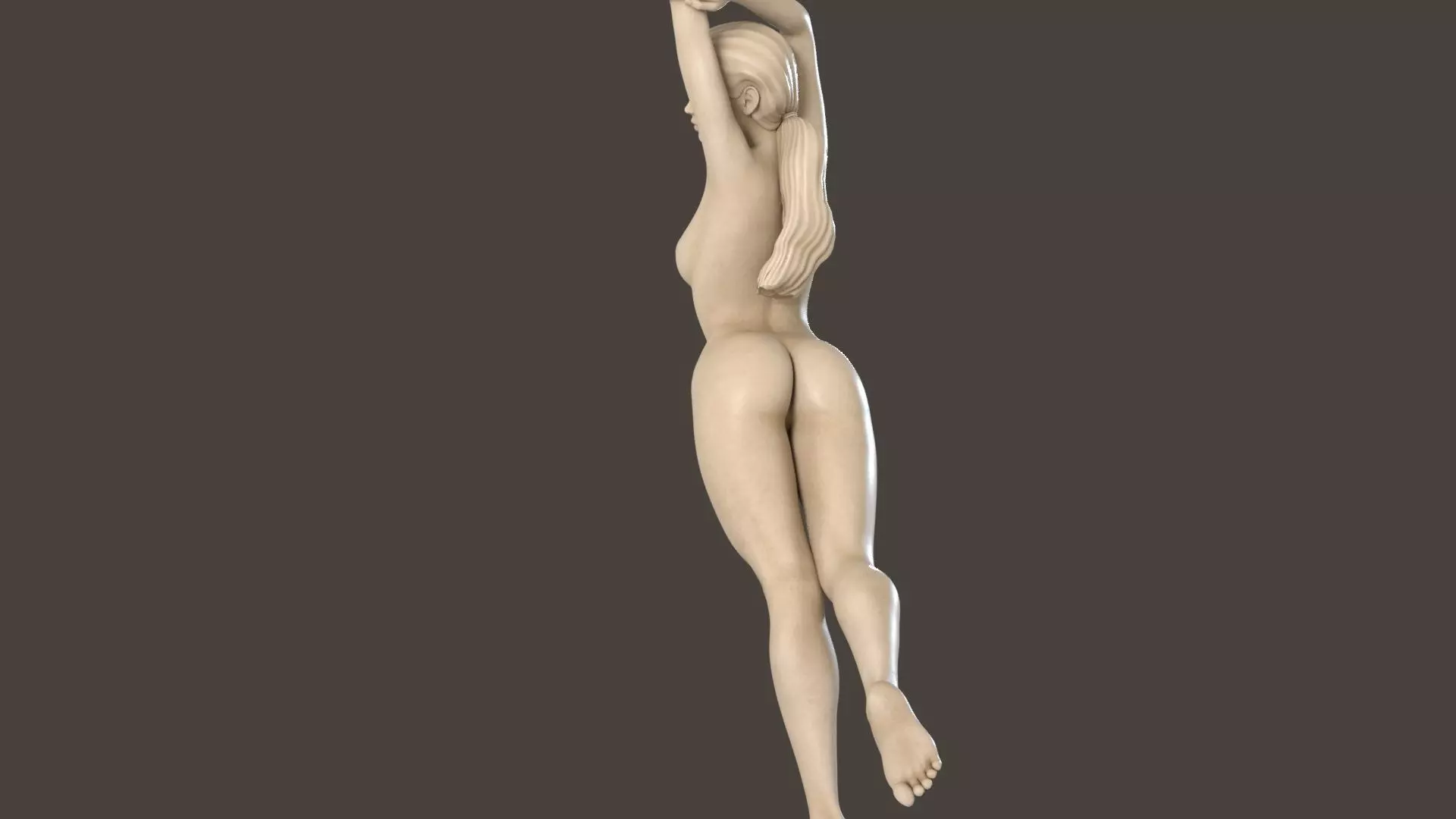 Ballerina Low-poly 3D model_3