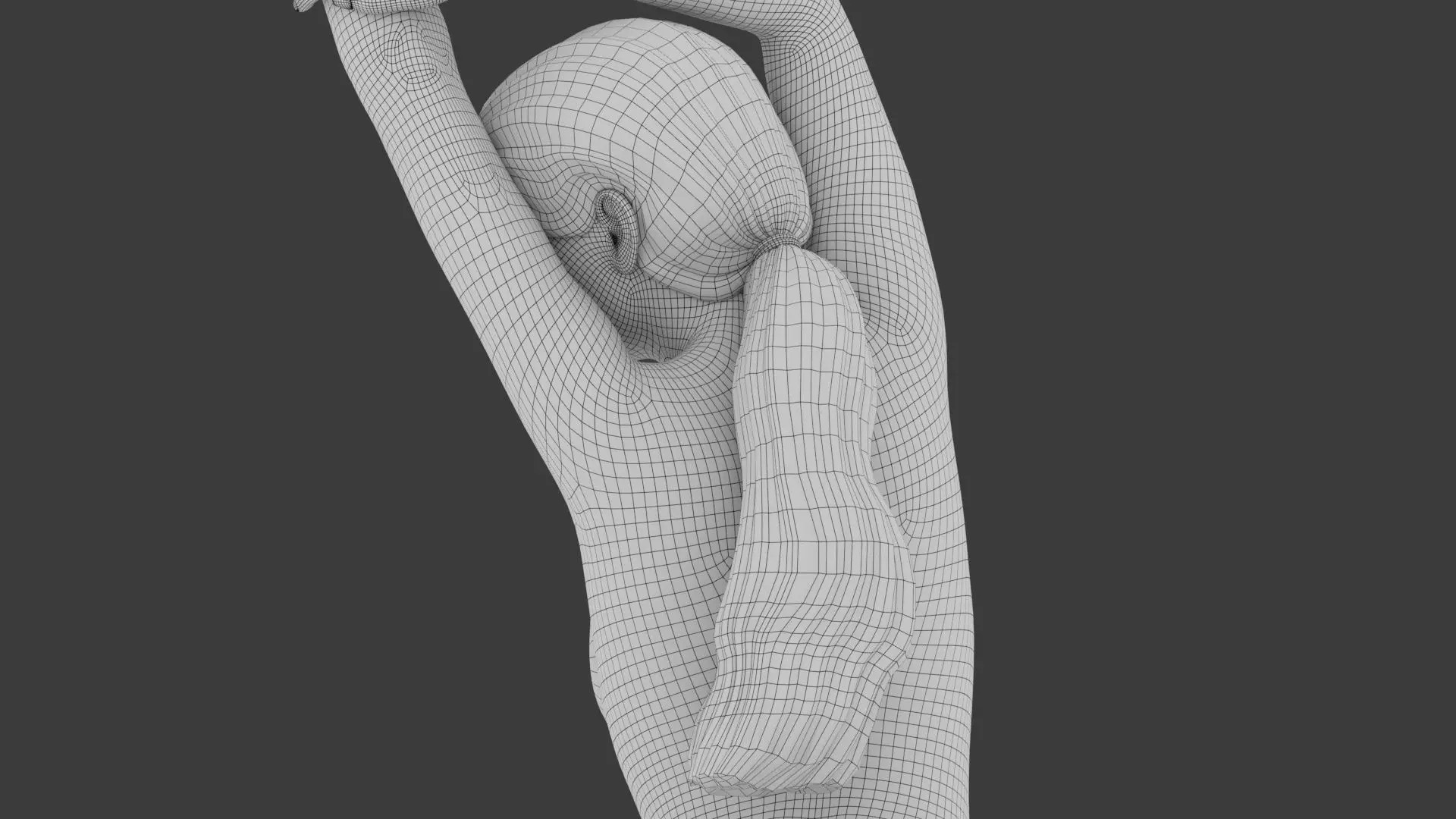 Ballerina Low-poly 3D model_11