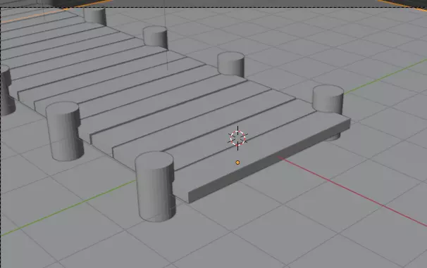 Low Poly Wooden Pier Low-poly 3D model_1