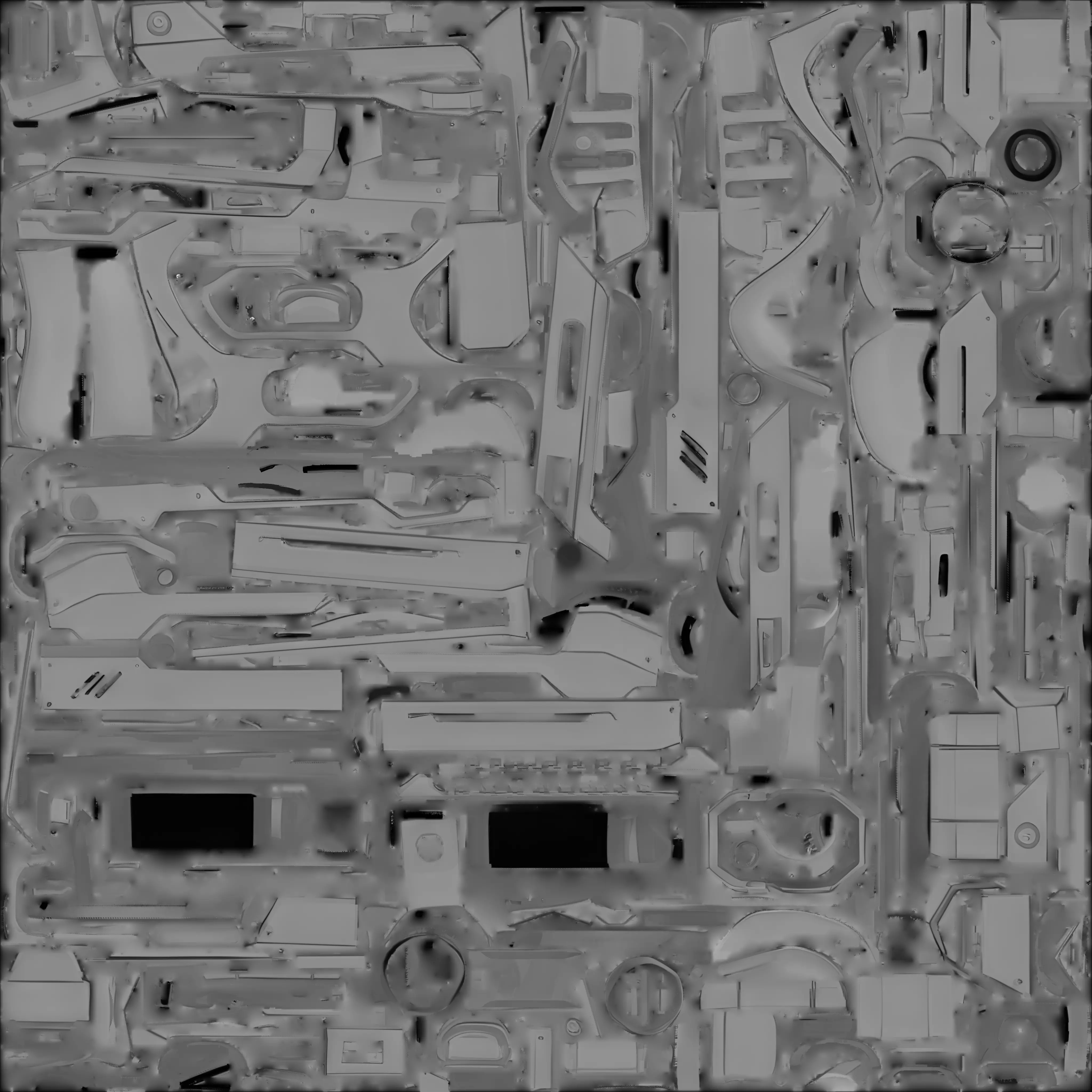 Cybernetic Plasma Pistol 3D Model High-Tech Sidearm Low-poly 3D model_4