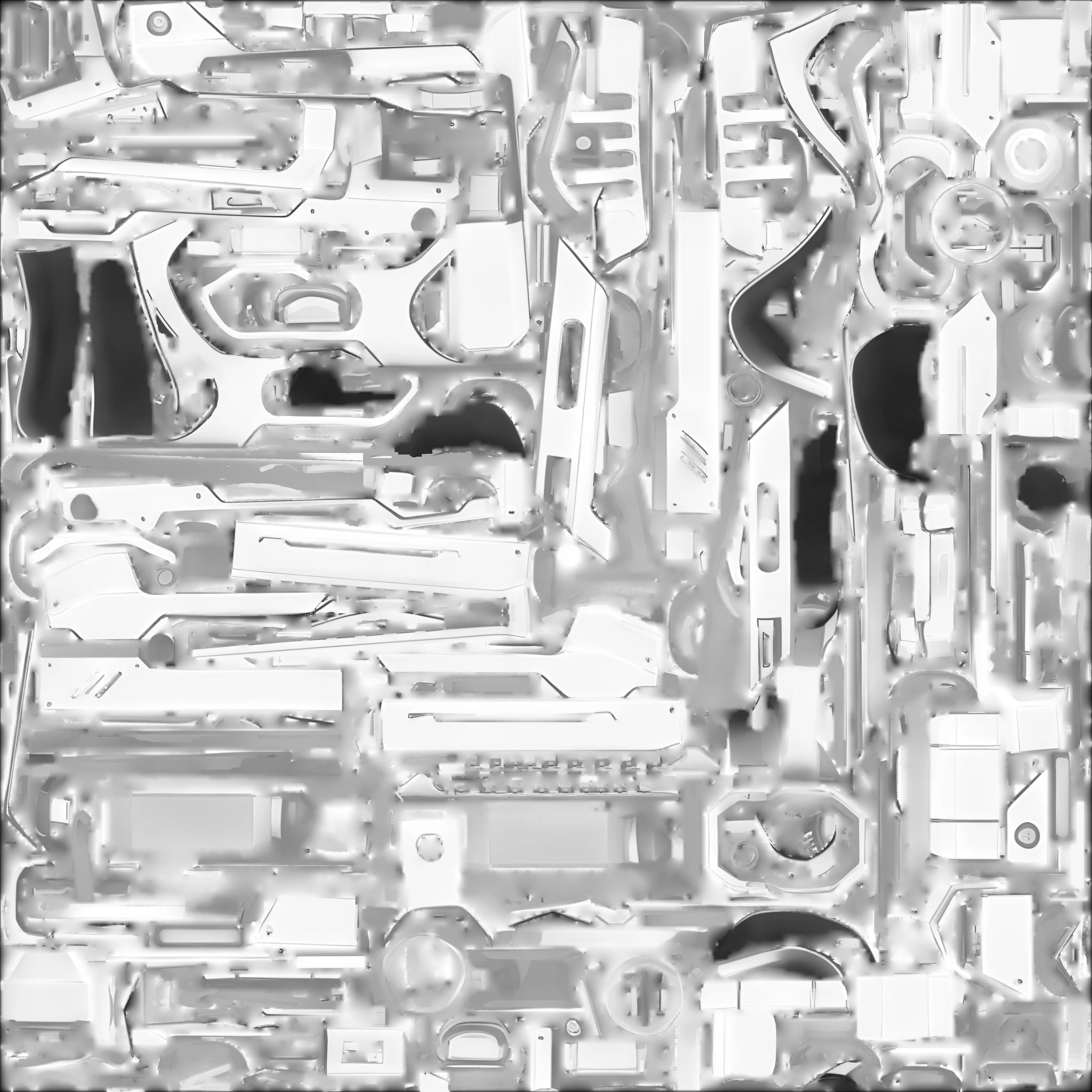 Cybernetic Plasma Pistol 3D Model High-Tech Sidearm Low-poly 3D model_2