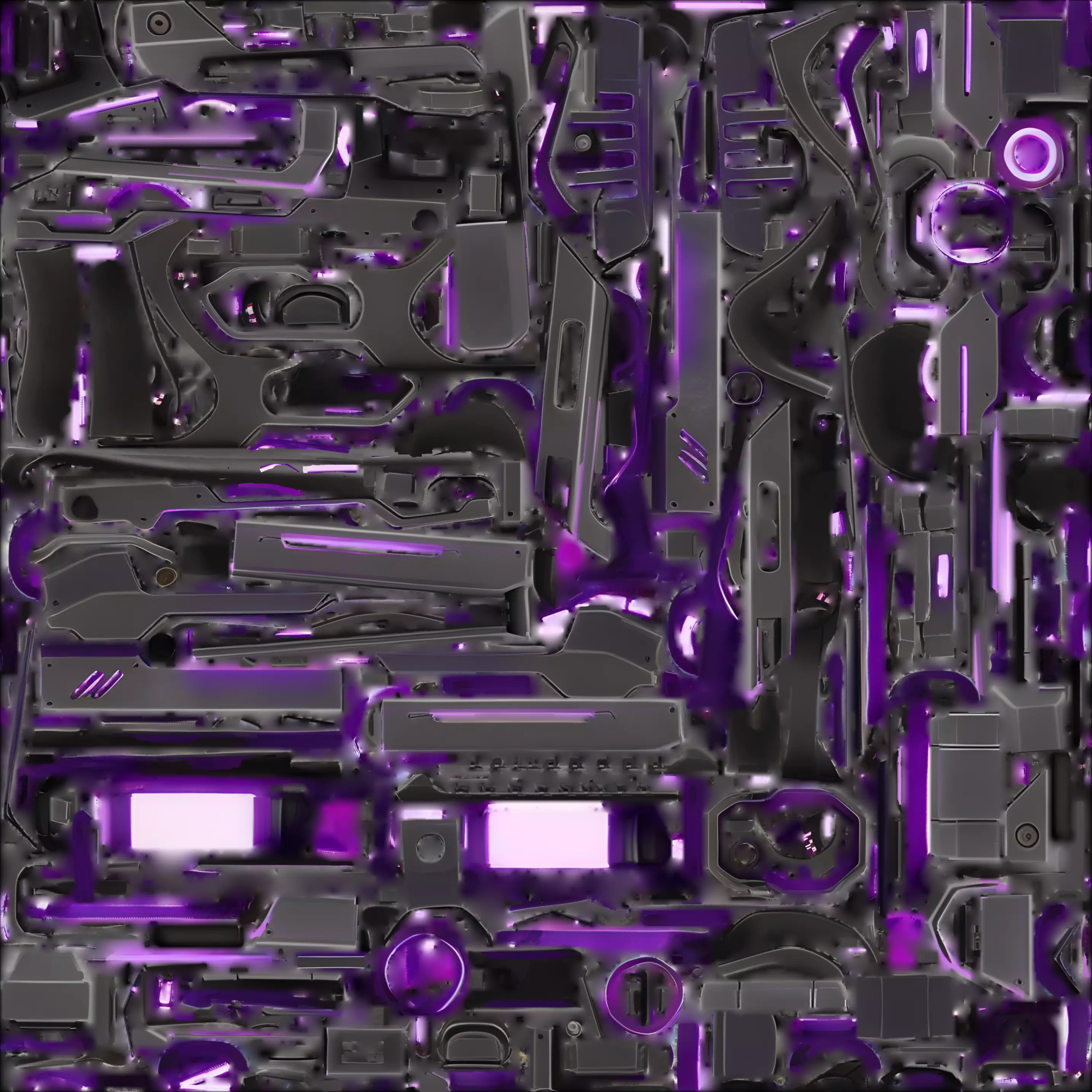 Cybernetic Plasma Pistol 3D Model High-Tech Sidearm Low-poly 3D model_1