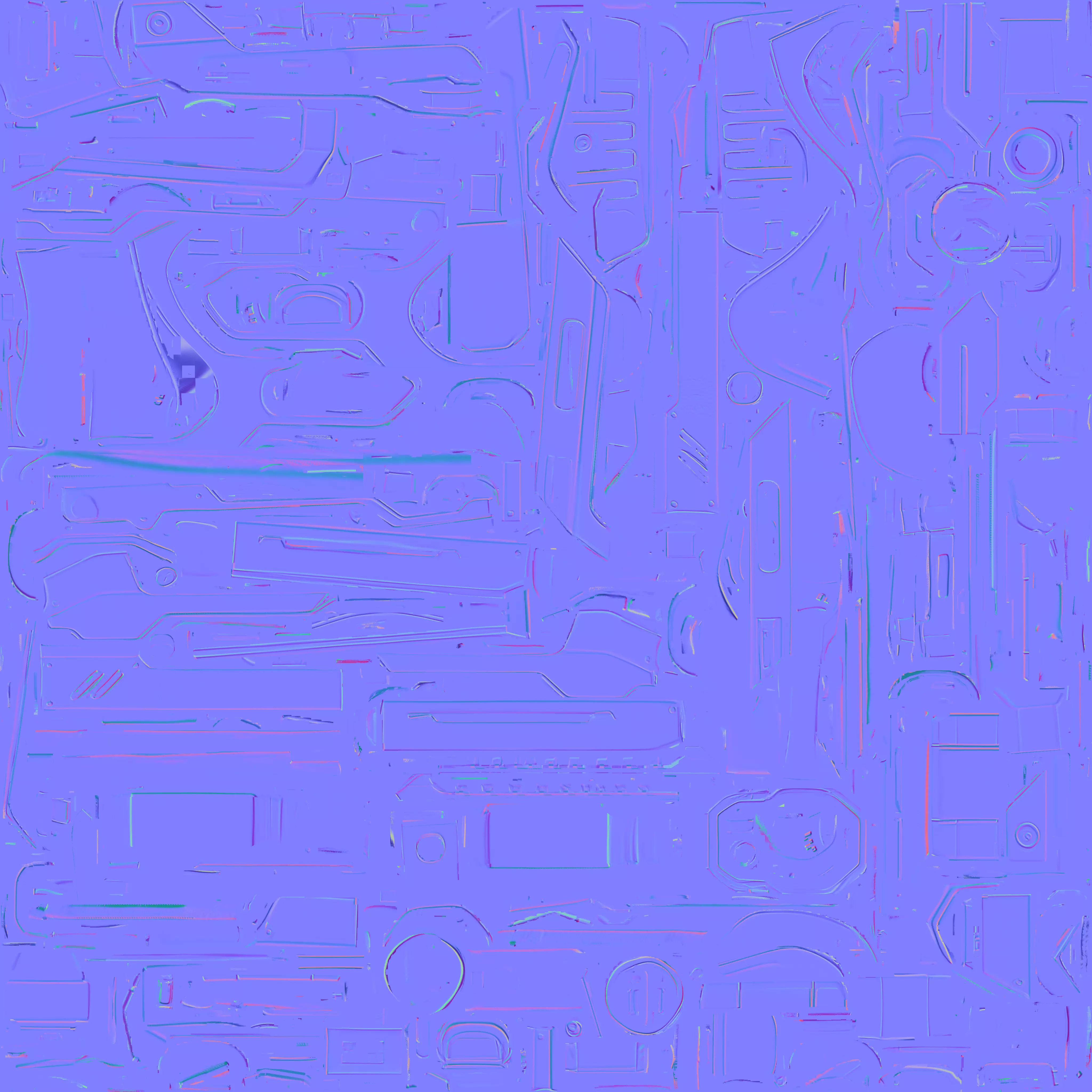 Cybernetic Plasma Pistol 3D Model High-Tech Sidearm Low-poly 3D model_3