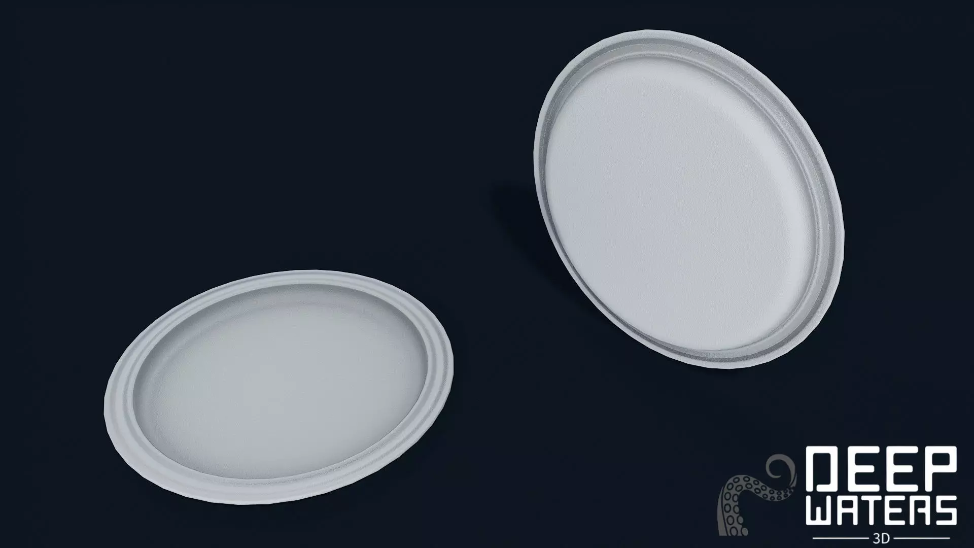 Plastic Plate - PBR Game Ready  Low-poly 3D model_0