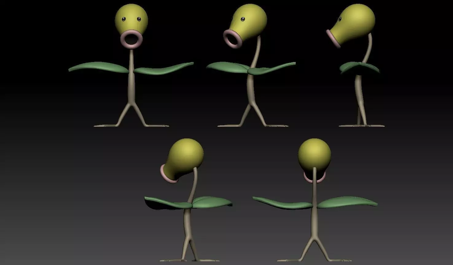 Bellsprout Weepinbell Victreebel Pokemon Fanart Pack 3D print model_3