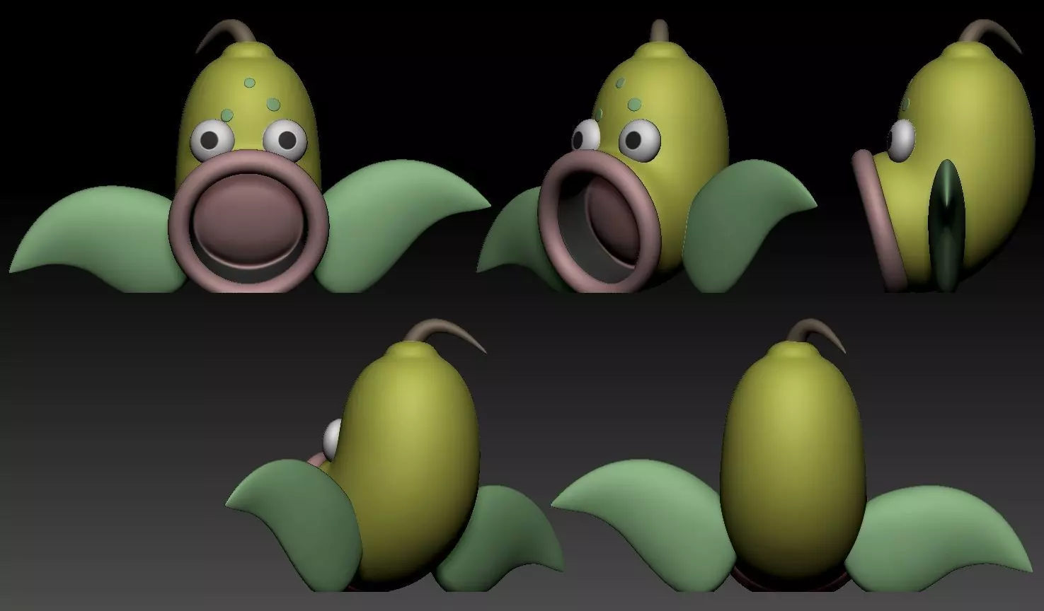 Bellsprout Weepinbell Victreebel Pokemon Fanart Pack 3D print model_2