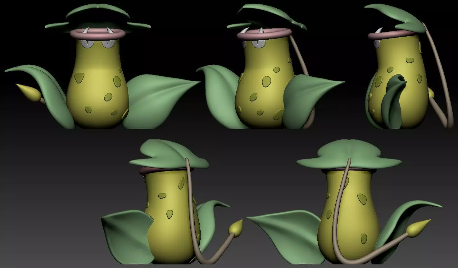 Bellsprout Weepinbell Victreebel Pokemon Fanart Pack 3D print model_1