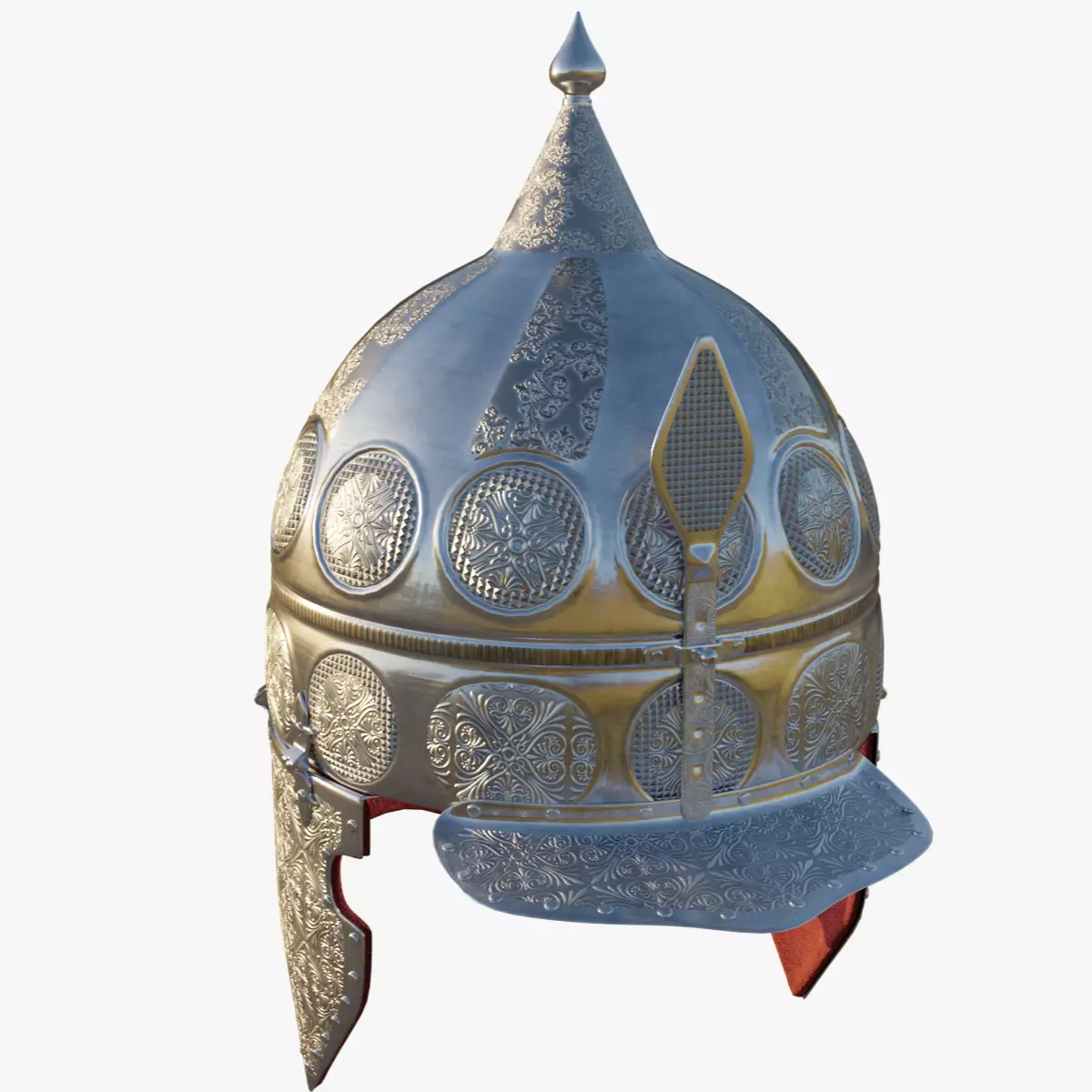 Medieval Helmet 3D model_1