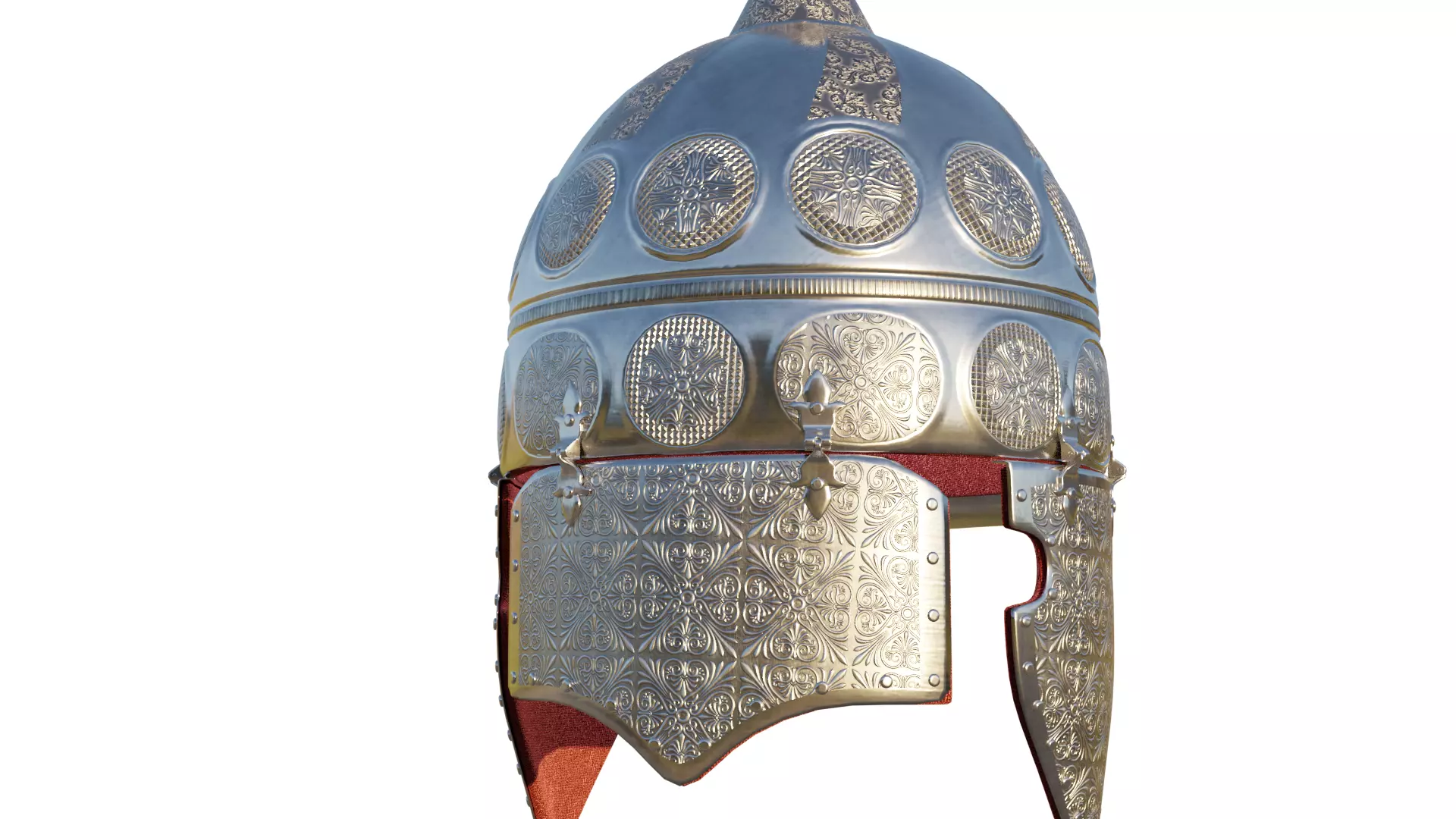 Medieval Helmet 3D model_2