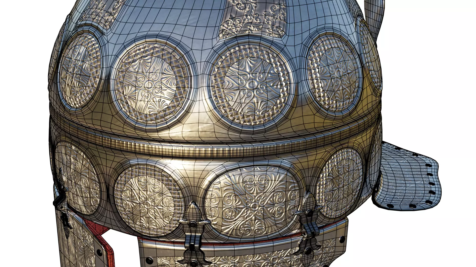 Medieval Helmet 3D model_11