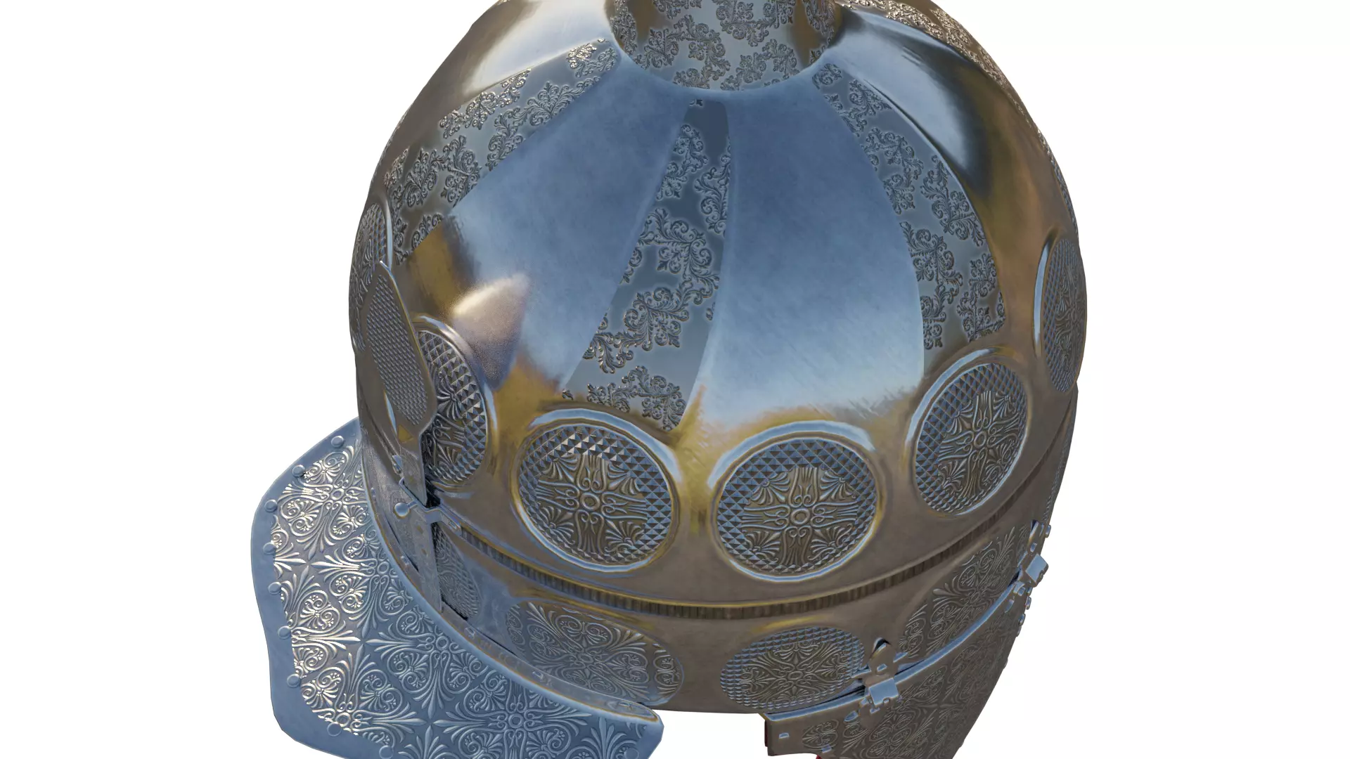 Medieval Helmet 3D model_7