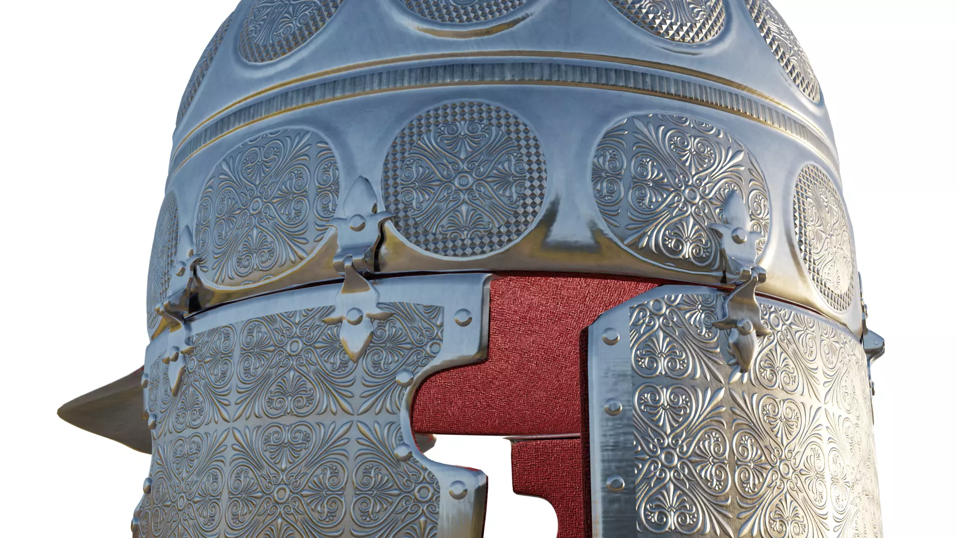 Medieval Helmet 3D model_4