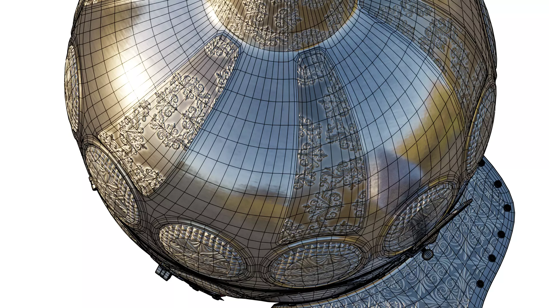 Medieval Helmet 3D model_13