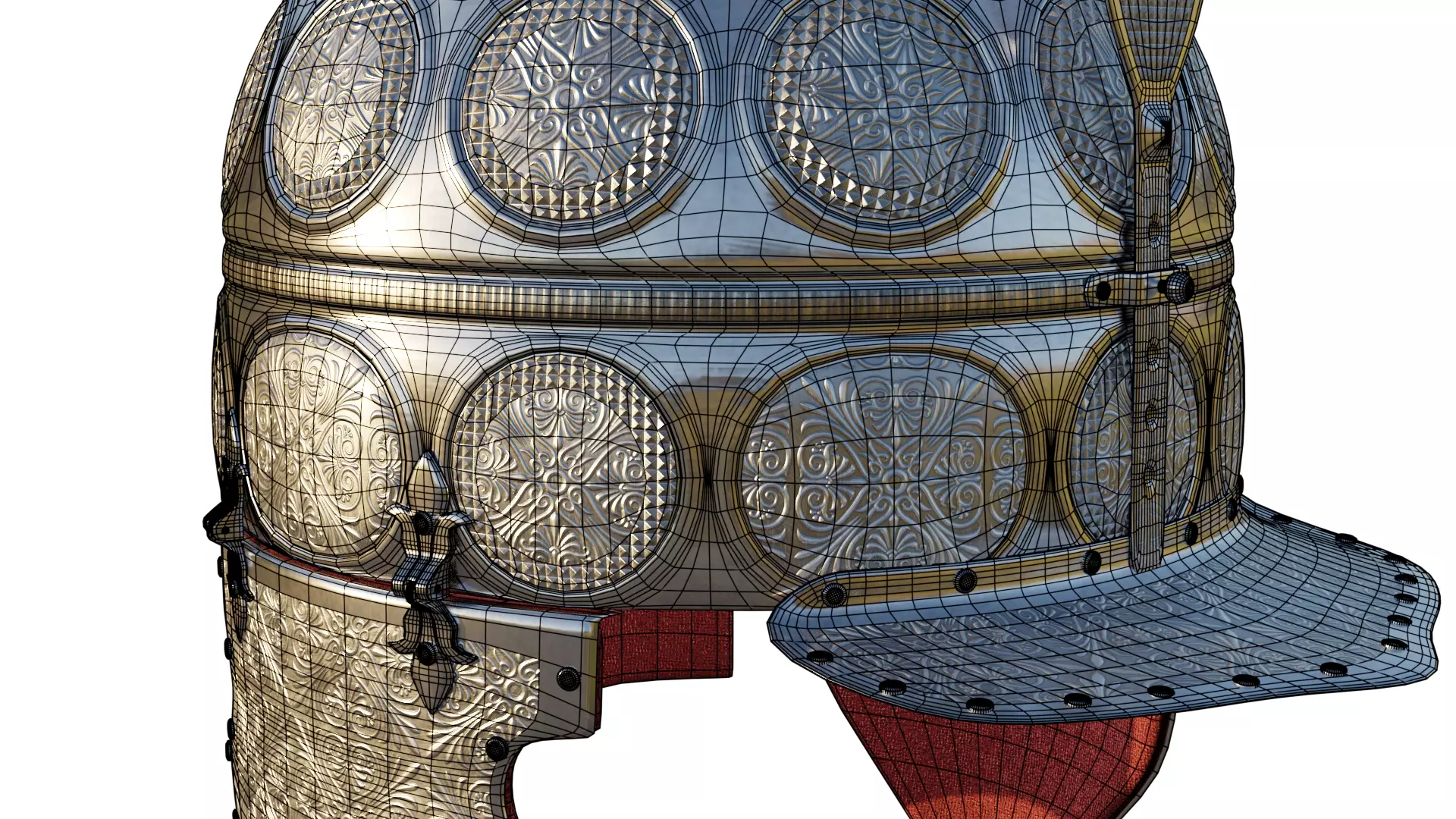 Medieval Helmet 3D model_12