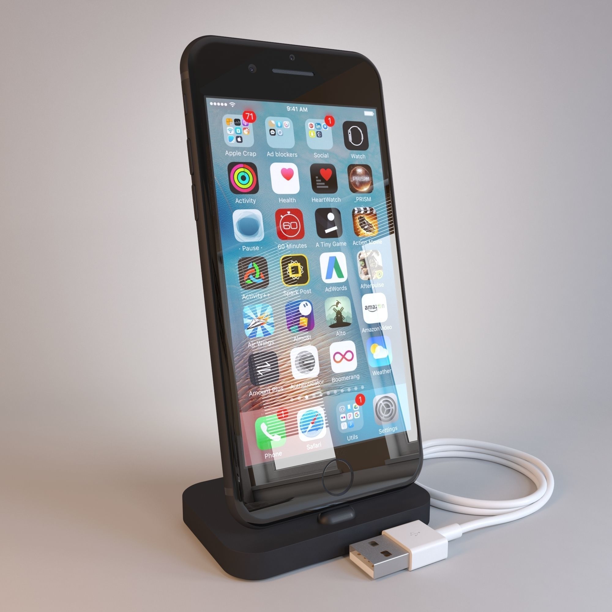 Apple iPhone 7 on All Color  3D model_10