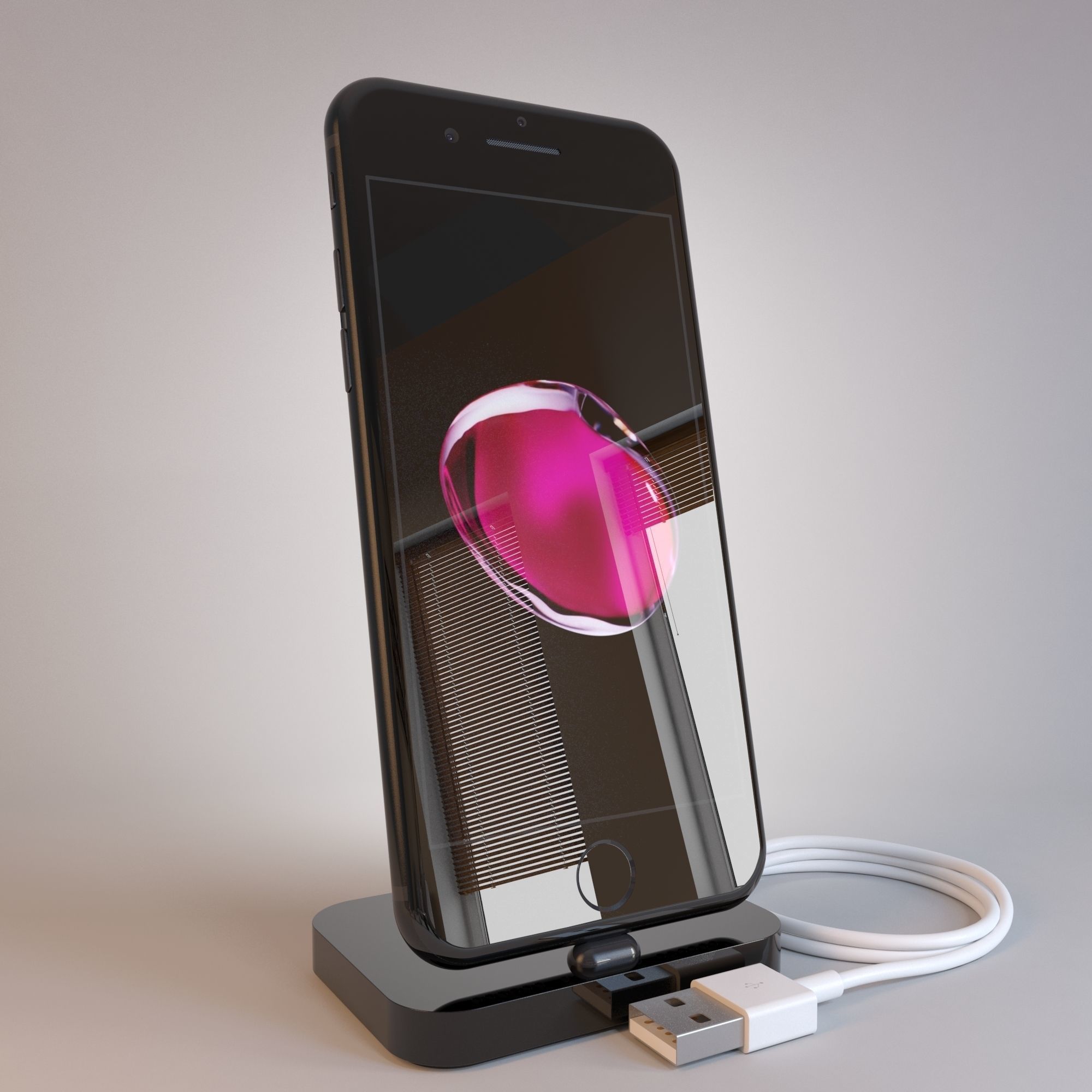 Apple iPhone 7 on All Color  3D model_2