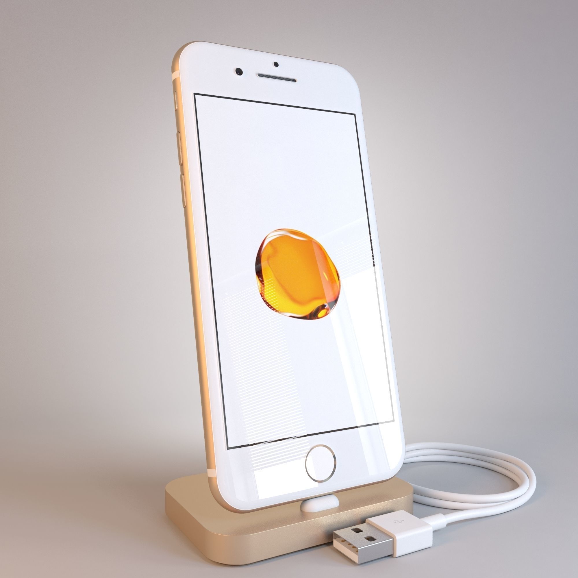 Apple iPhone 7 on All Color  3D model_3