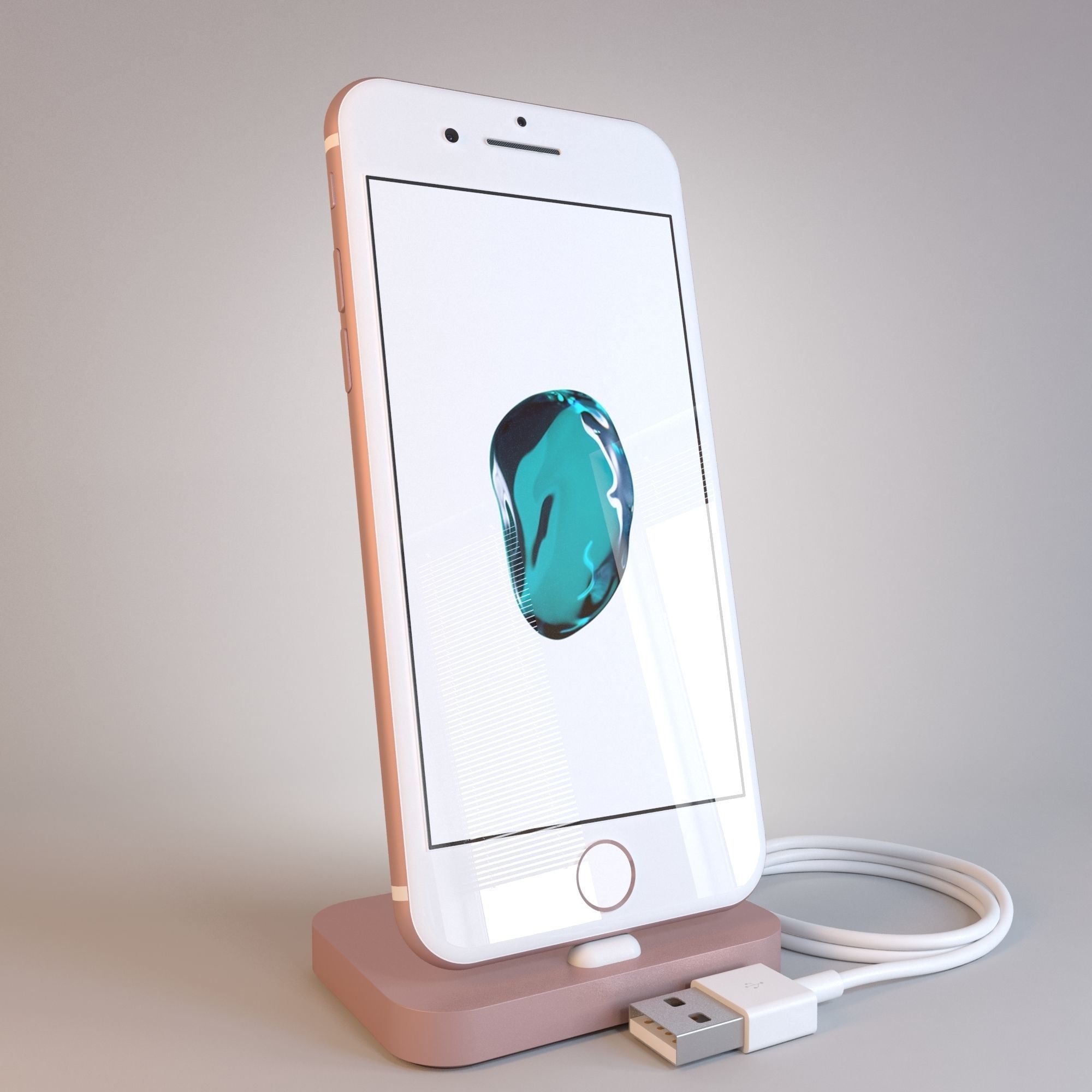 Apple iPhone 7 on All Color  3D model_6