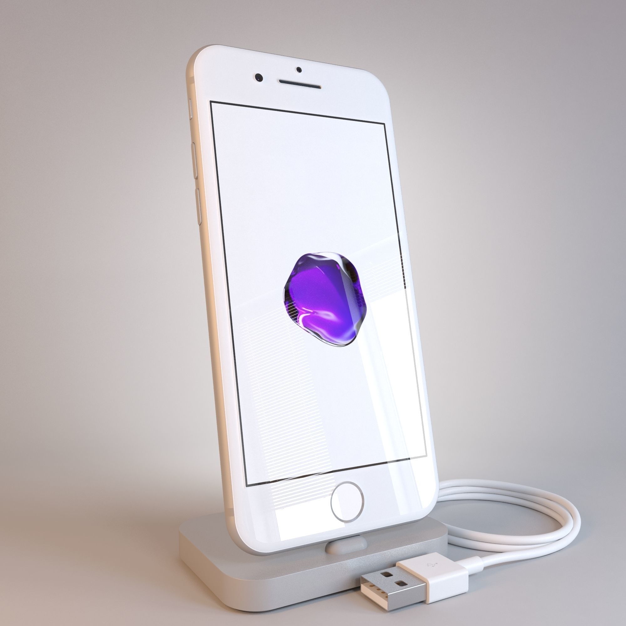 Apple iPhone 7 on All Color  3D model_4