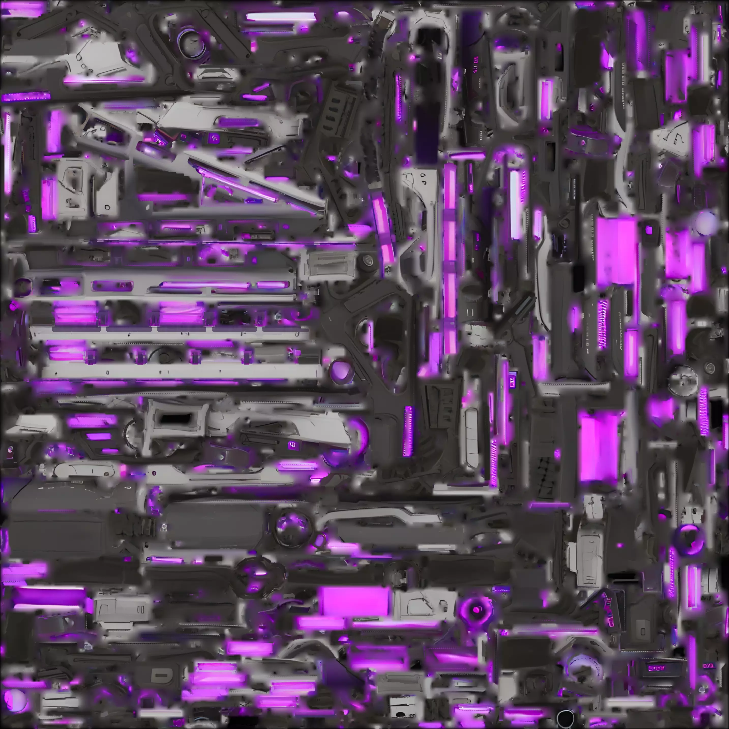 Sci-Fi Plasma Energy Rifle 3D Model Cosmic Assault Weapon Low-poly 3D model_1