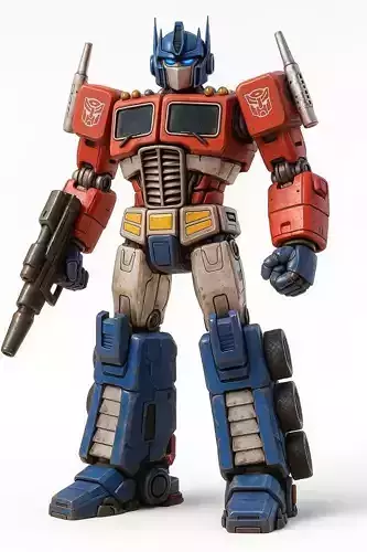 Heroic Mecha Robot 3D Model 3D model