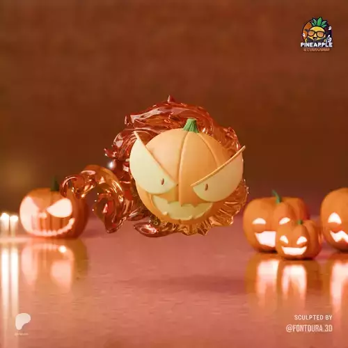 Pokemon - Pumpkin Gastly Halloween 3D print model