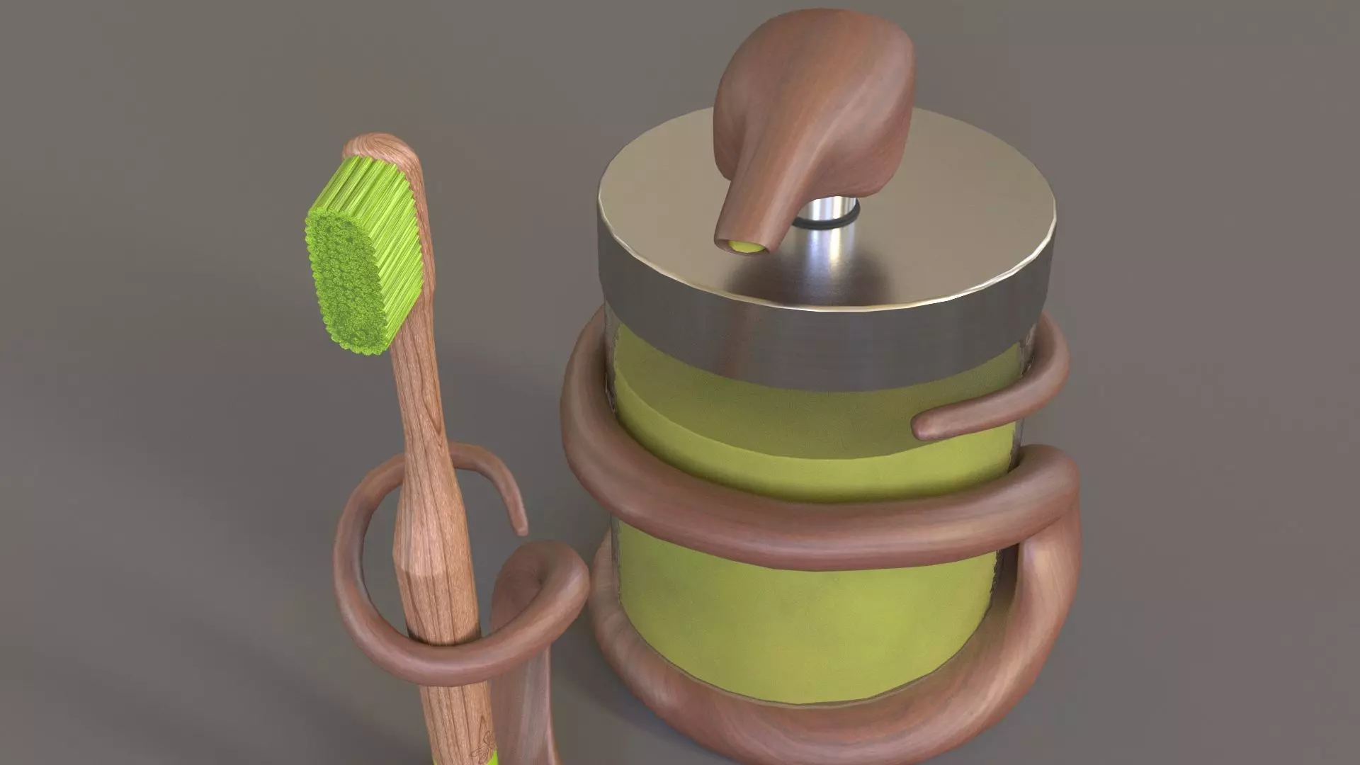 Bathroom set Low-poly 3D model_4