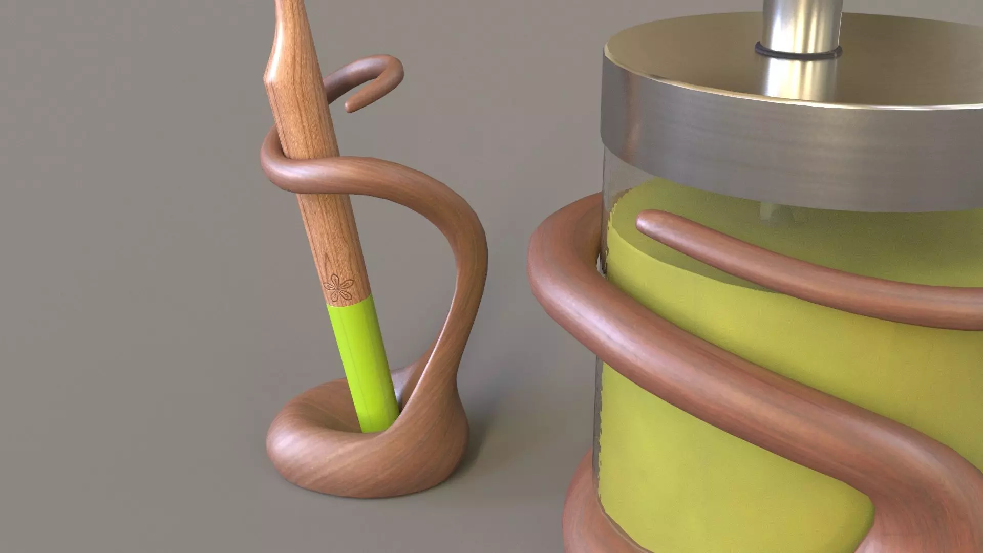 Bathroom set Low-poly 3D model_3