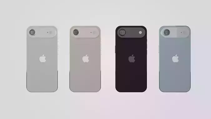 iPhone 17 Air Realistic 3D Smartphone Model