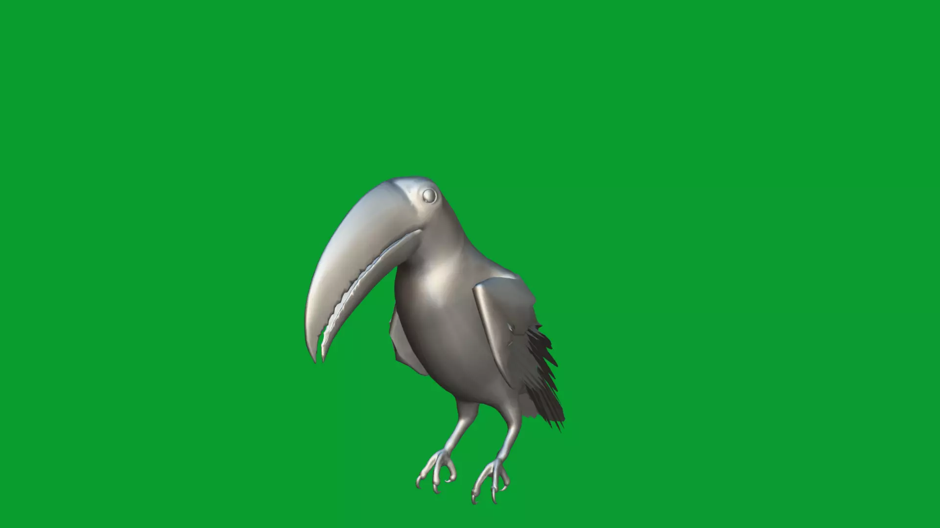 Channel Billed Toucan Bird Low-poly 3D model_32