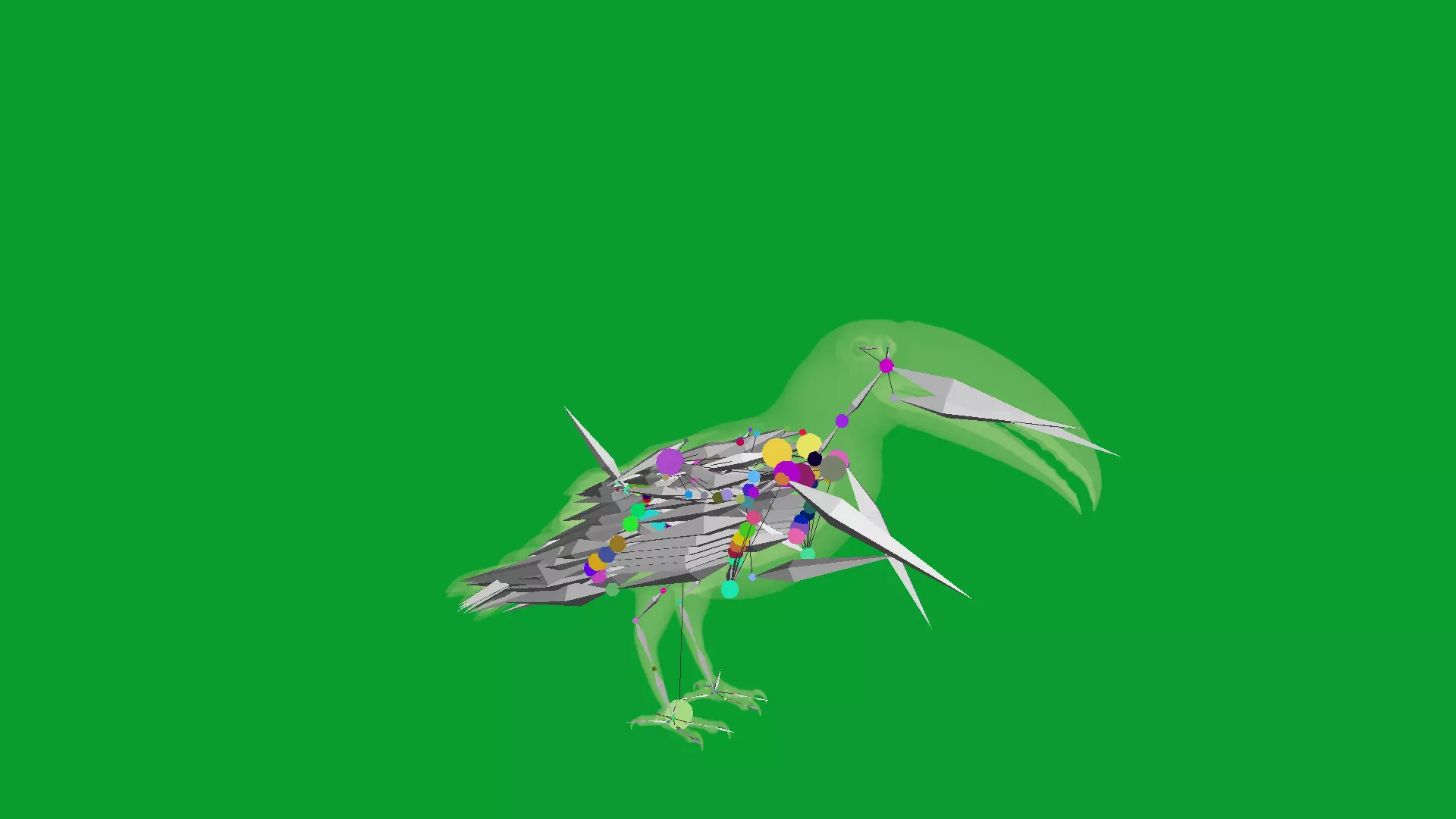 Channel Billed Toucan Bird Low-poly 3D model_18