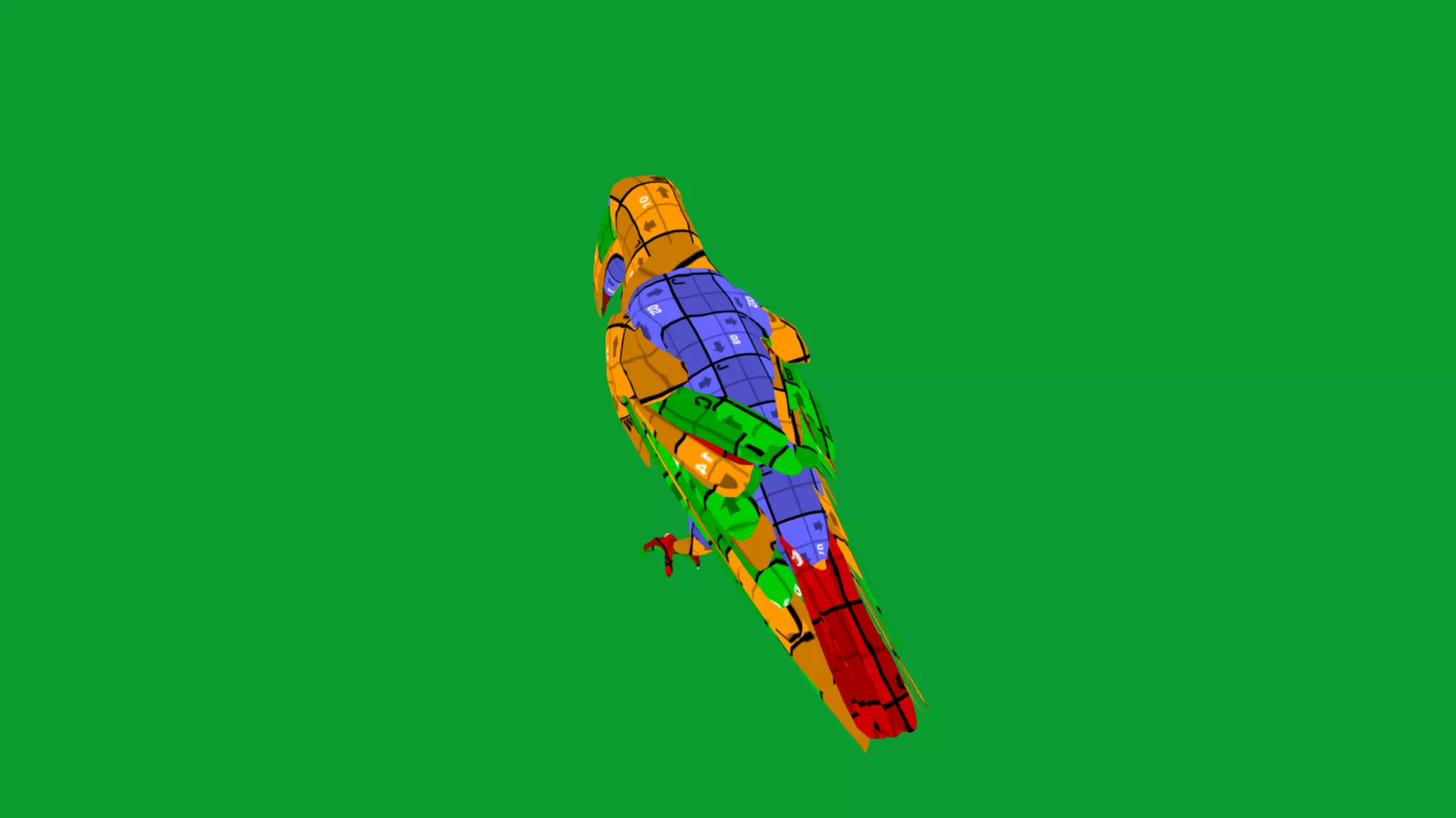 Channel Billed Toucan Bird Low-poly 3D model_48