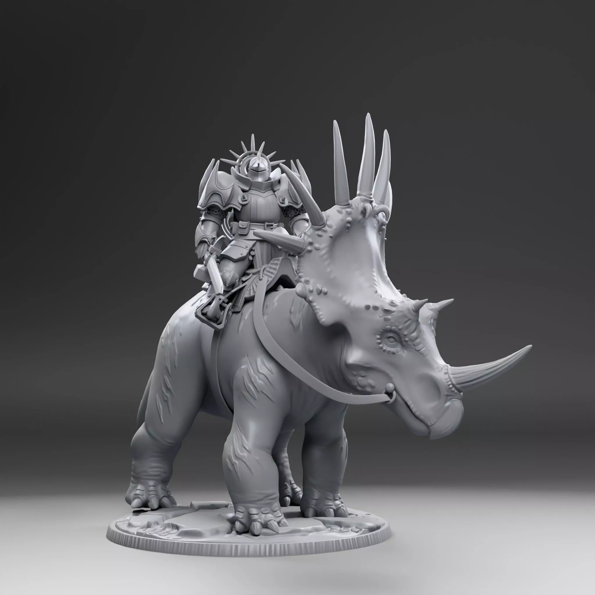 Ceratops Rider 3D print model