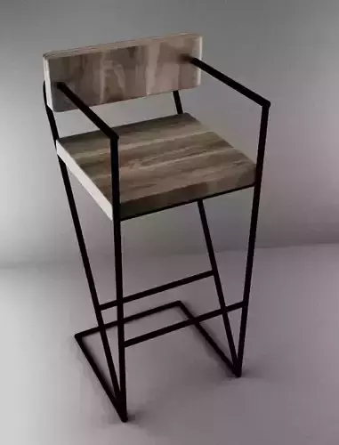 Wooden Metal Bar Chair