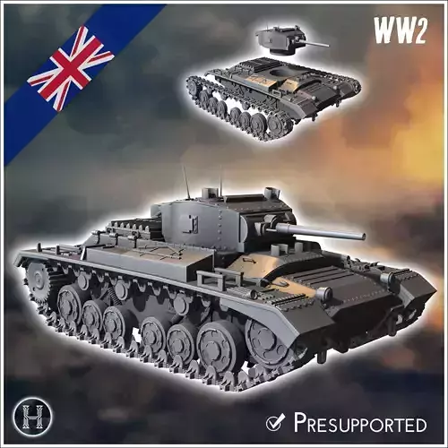 Valentine Mark Mk VIIA infantry tank - UK United WW2 Kingdom Bri