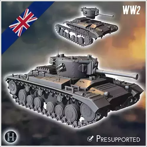 Valentine Mark Mk IX infantry tank - UK United WW2 Kingdom Briti