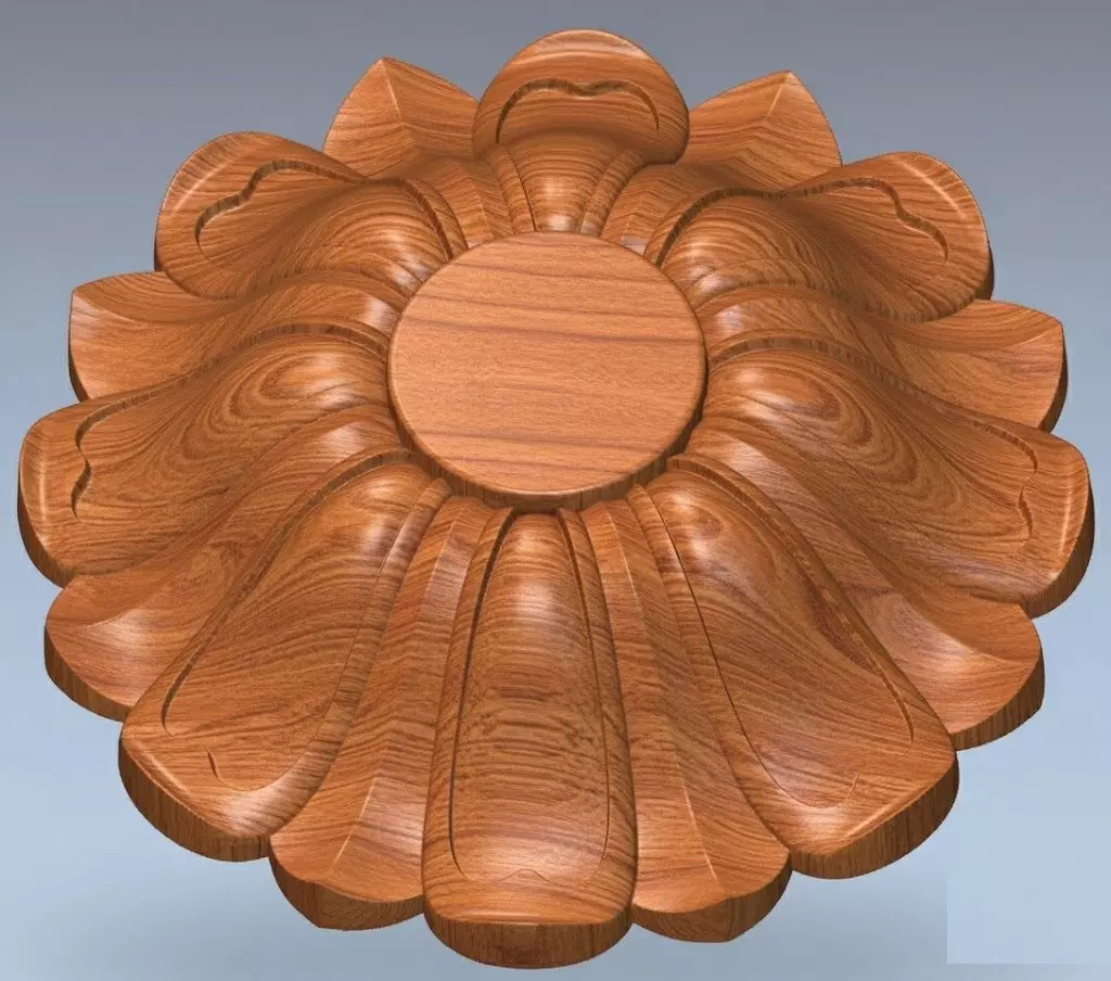 wooden doors flower 3D model