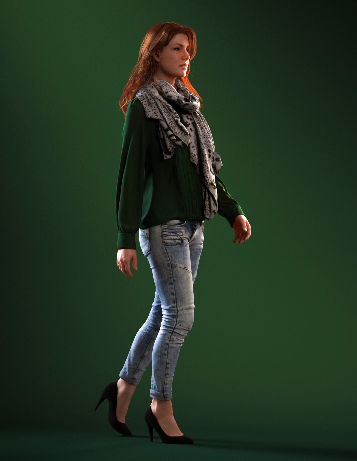 00021Yvonne004 woman in jeans and sweater 3D model_3