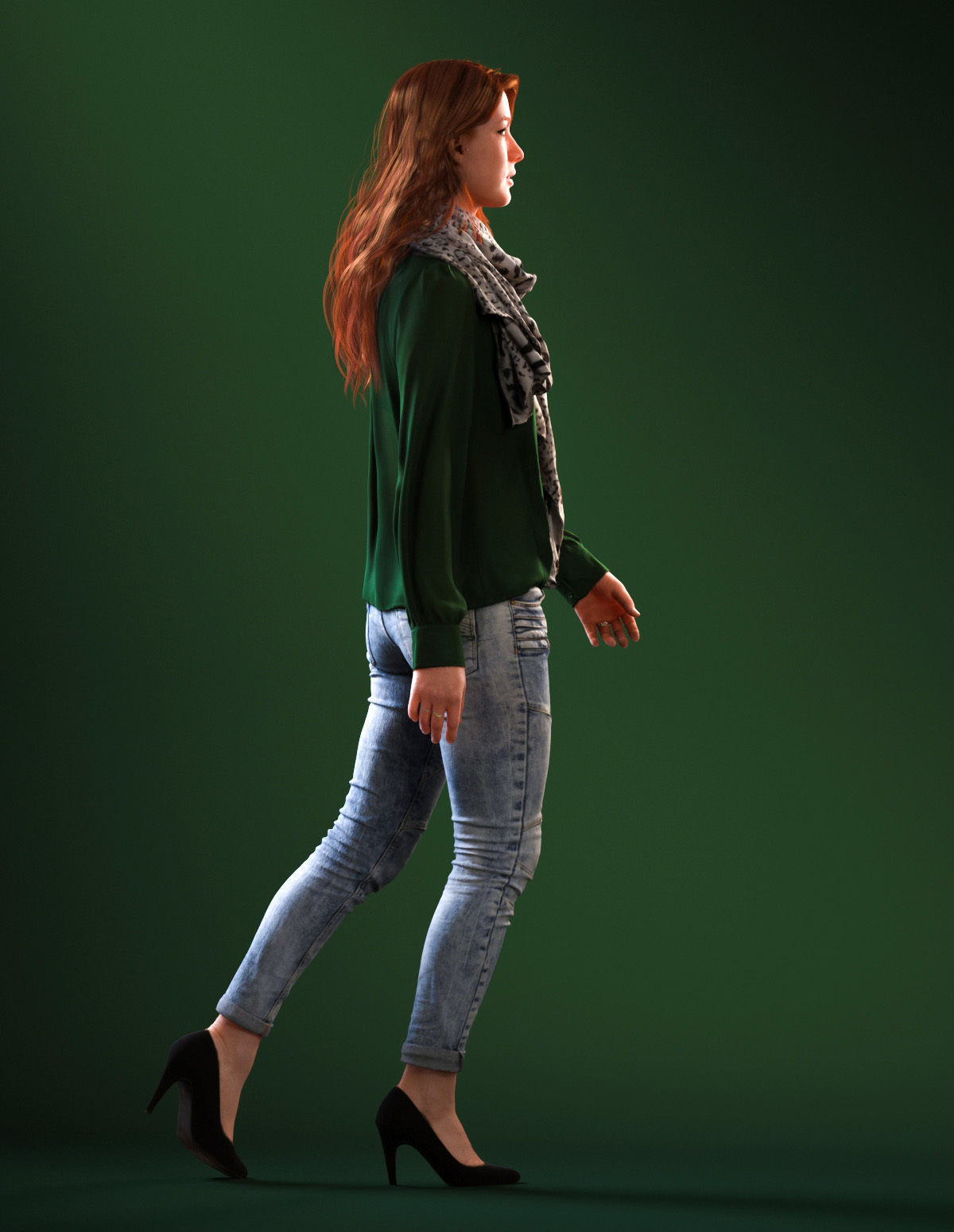00021Yvonne004 woman in jeans and sweater 3D model_2
