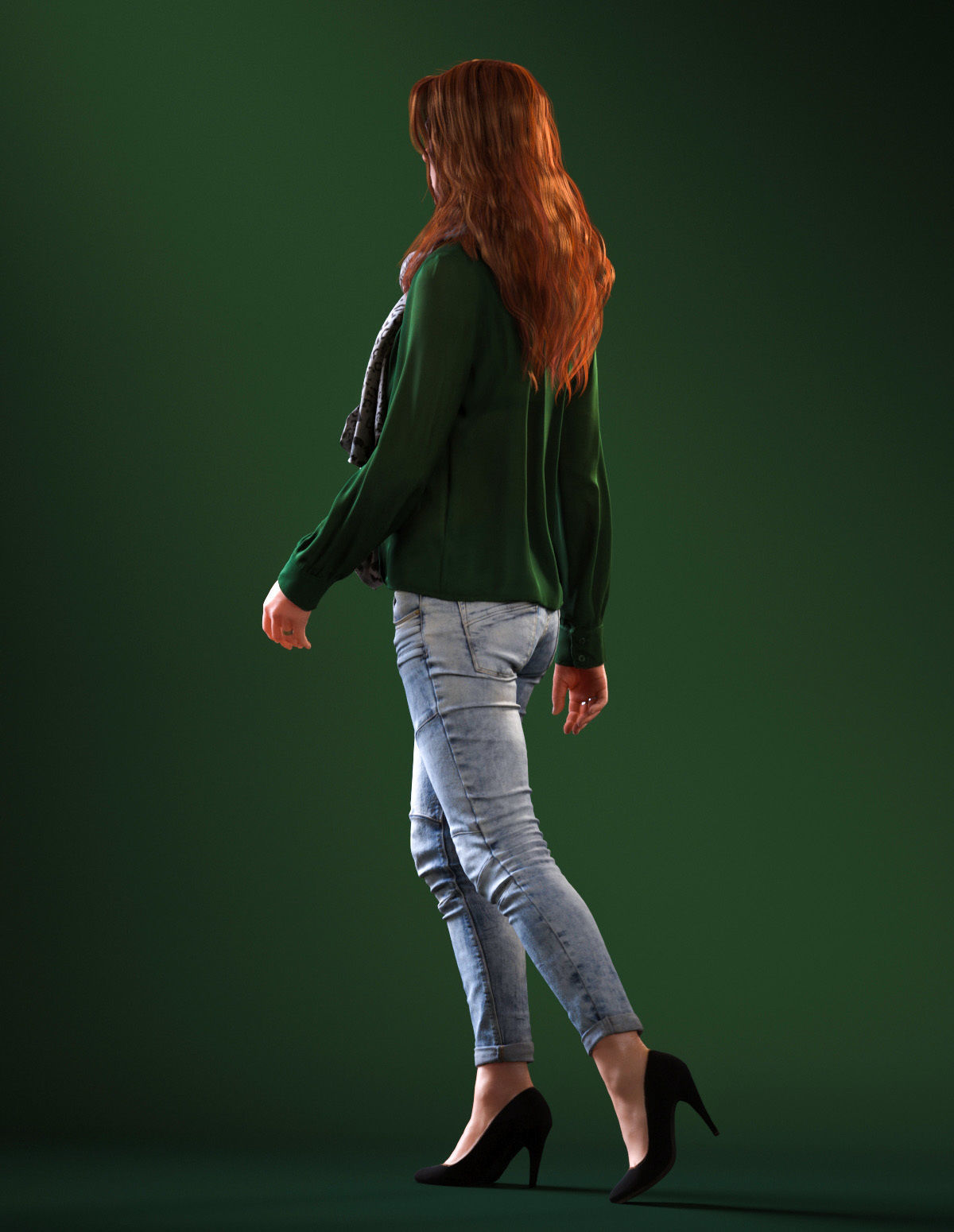 00021Yvonne004 woman in jeans and sweater 3D model_8