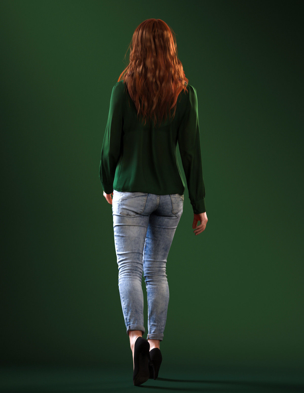 00021Yvonne004 woman in jeans and sweater 3D model_7