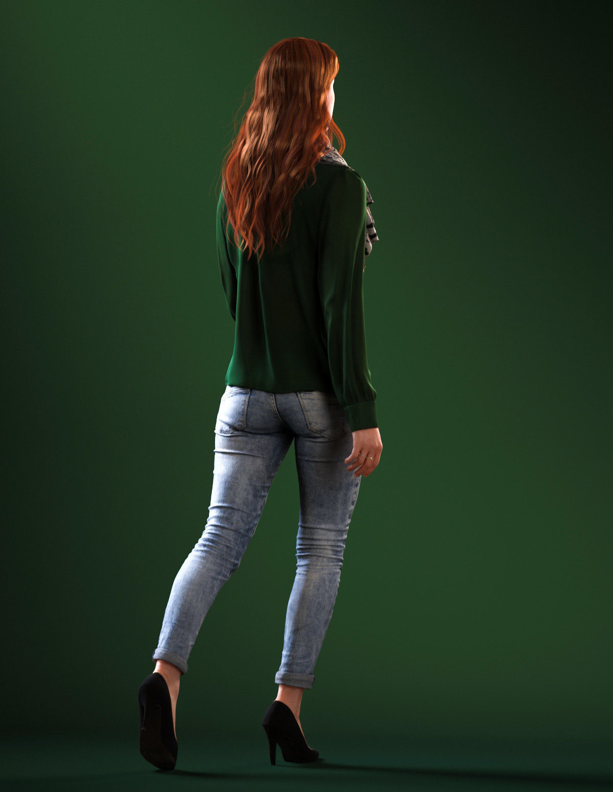00021Yvonne004 woman in jeans and sweater 3D model_6