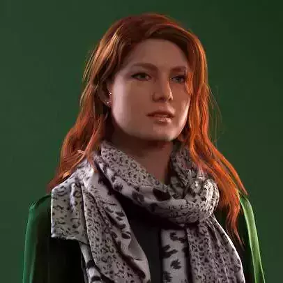 00021Yvonne004 woman in jeans and sweater 3D model