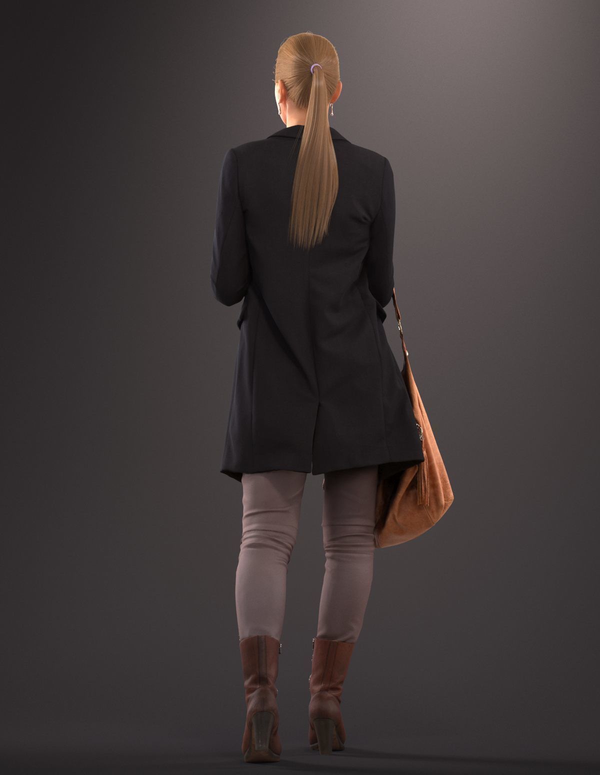 00049Linda004 woman holding bag 3D model_6