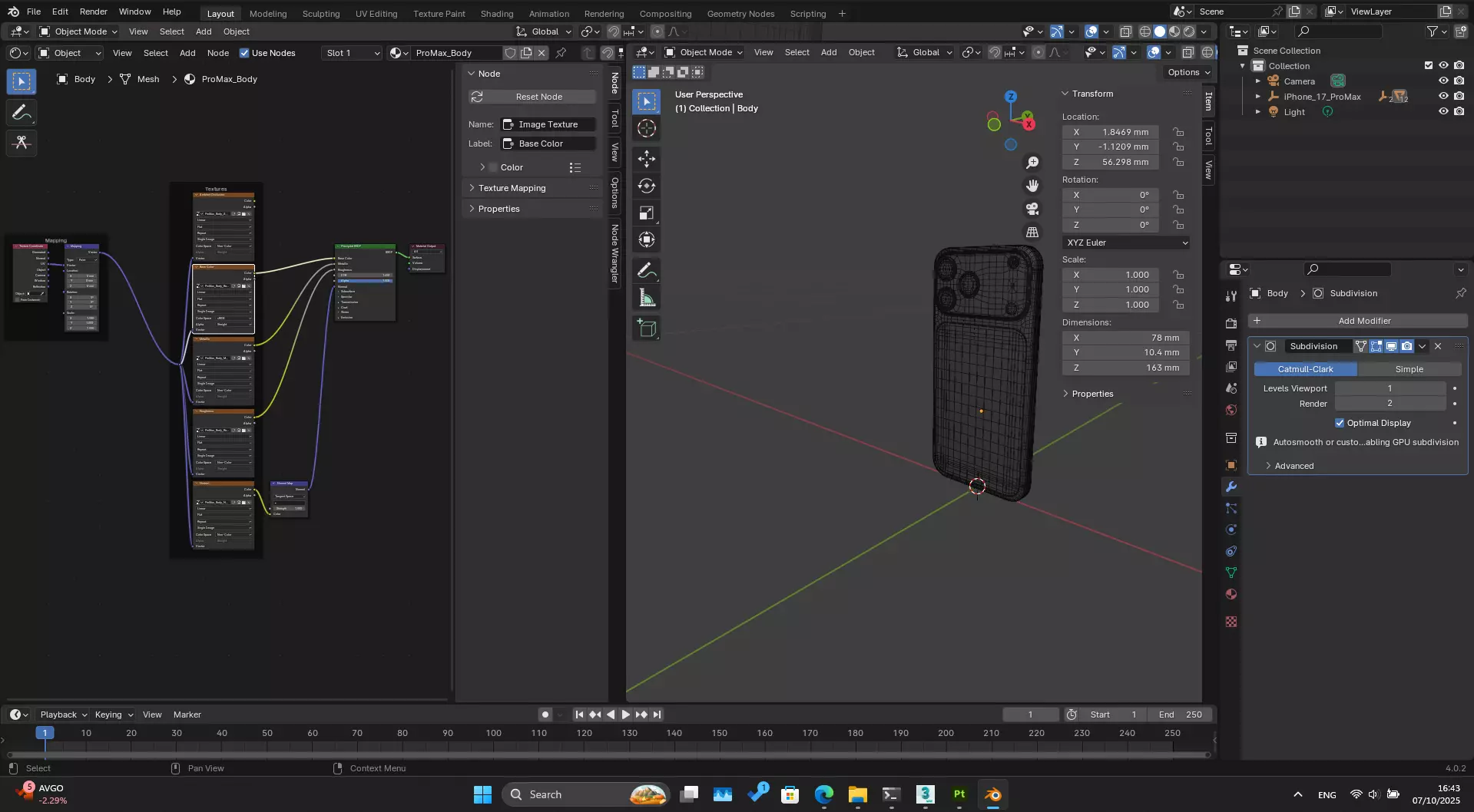 Apple iPhone 17 Pro Max Deep Blue 3D model_14